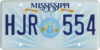 MS license plate HJR554
