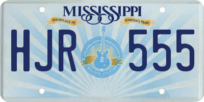 MS license plate HJR555