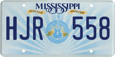 MS license plate HJR558