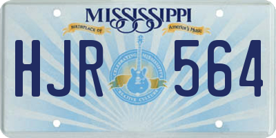 MS license plate HJR564