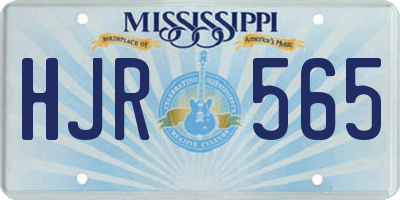 MS license plate HJR565