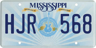 MS license plate HJR568
