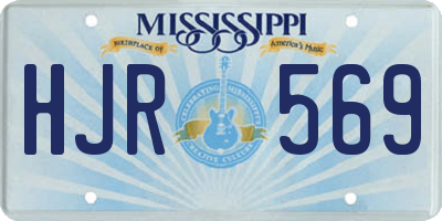 MS license plate HJR569