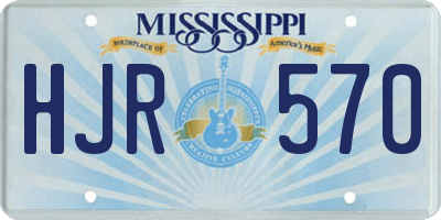 MS license plate HJR570