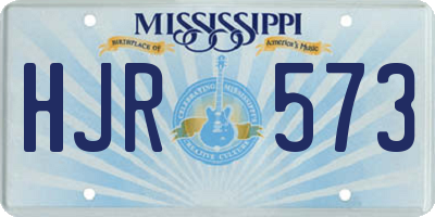 MS license plate HJR573