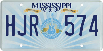 MS license plate HJR574