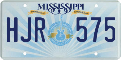 MS license plate HJR575