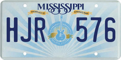 MS license plate HJR576