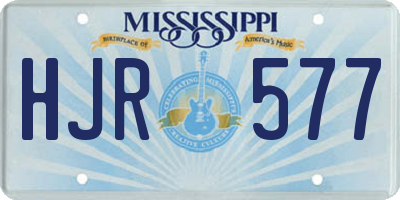 MS license plate HJR577