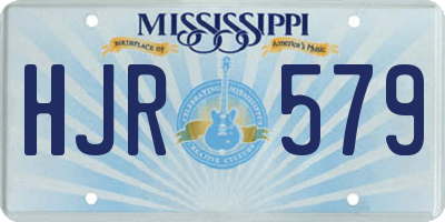 MS license plate HJR579