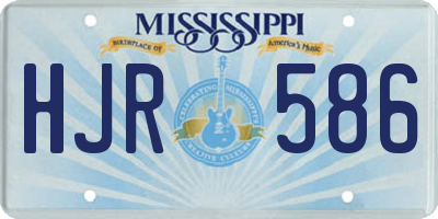 MS license plate HJR586