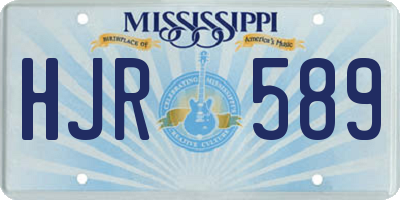 MS license plate HJR589