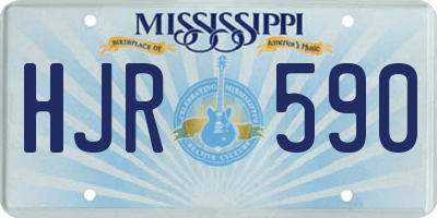 MS license plate HJR590