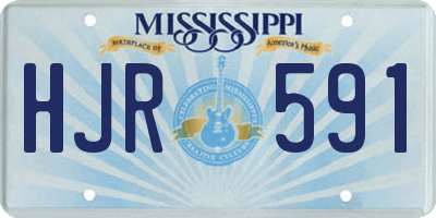 MS license plate HJR591