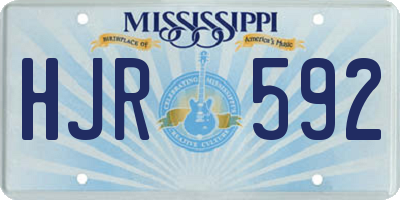 MS license plate HJR592