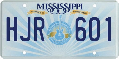 MS license plate HJR601