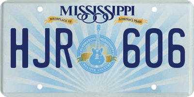 MS license plate HJR606
