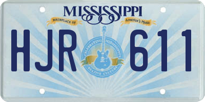 MS license plate HJR611