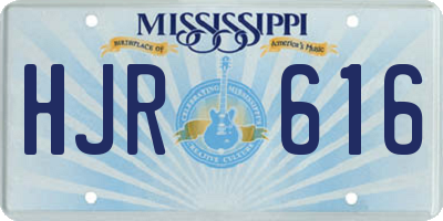 MS license plate HJR616