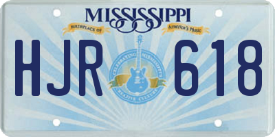 MS license plate HJR618