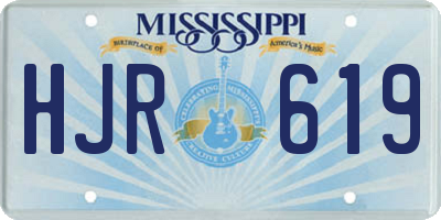 MS license plate HJR619