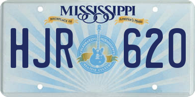 MS license plate HJR620