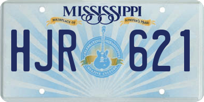 MS license plate HJR621