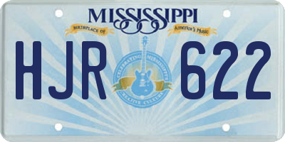 MS license plate HJR622