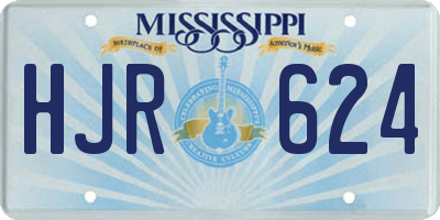 MS license plate HJR624