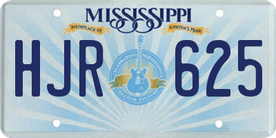 MS license plate HJR625