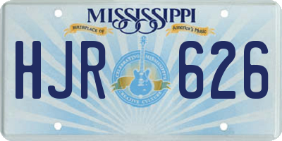 MS license plate HJR626