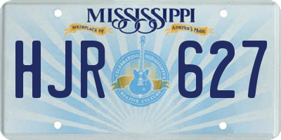MS license plate HJR627