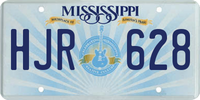 MS license plate HJR628