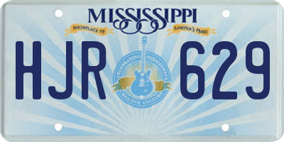 MS license plate HJR629