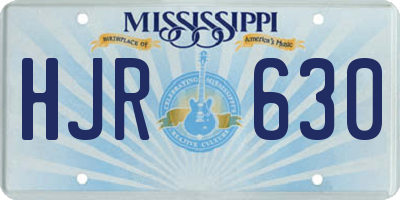 MS license plate HJR630