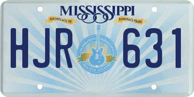 MS license plate HJR631