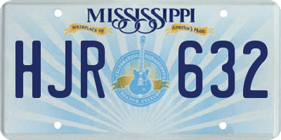 MS license plate HJR632