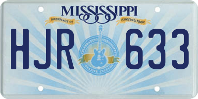 MS license plate HJR633