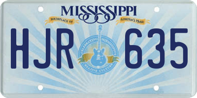 MS license plate HJR635