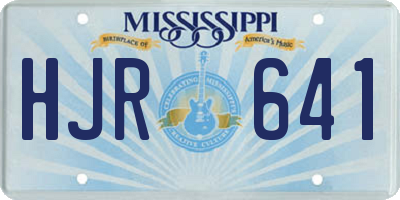 MS license plate HJR641