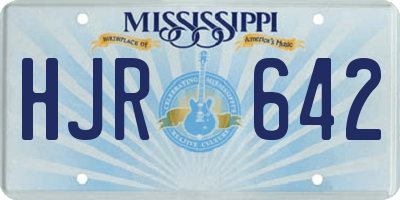 MS license plate HJR642