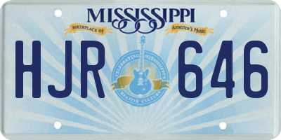 MS license plate HJR646