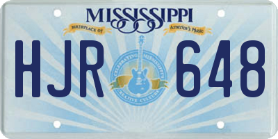 MS license plate HJR648