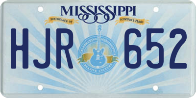 MS license plate HJR652