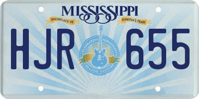 MS license plate HJR655