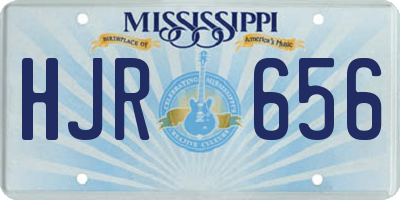 MS license plate HJR656