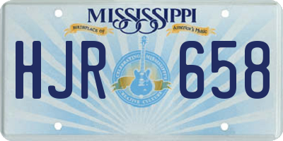 MS license plate HJR658