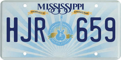 MS license plate HJR659