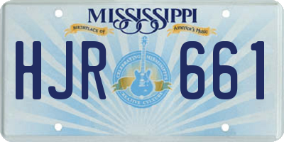 MS license plate HJR661