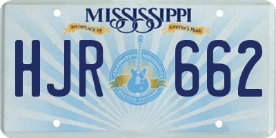 MS license plate HJR662
